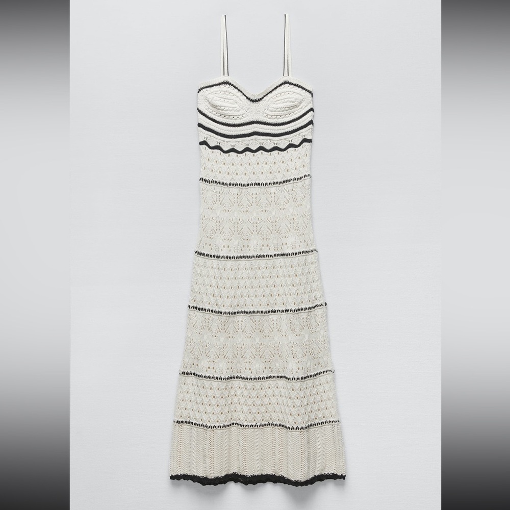 INFLUENCER Zara crochet knit maxi dress - Picture 4 of 4